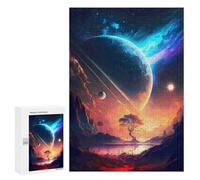 Jigsaw Puzzles 300 PCS for Teenagerss Mythical Forest Lake Space Jigsaw for Adults DIY Toys Analysis And Logic Deal As Gifts for The Whole Family 300 PCS