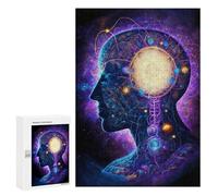 Jigsaw Puzzles 300 PCS for Teenagerss Neural Harmony Cosmic Mind Illustration Jigsaw for Adults Hands-on Game Wall Art Challenging To Complete 300 PCS