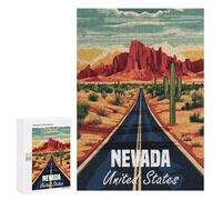 Jigsaw Puzzles 300 PCS for Teenagerss Nevada Desert Road Jigsaws for Adults Toy Wall Decor Difficult Hard Challenging To Complete 300 PCS