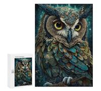 Jigsaw Puzzles 300 PCS for Teenagerss Owl Floral Puzzles for Adults Fun Games Difficult Hard Challenging To Complete 300 PCS