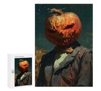 Jigsaw Puzzles 300 PCS for Teenagerss Pumpkin Head Man Jigsaws for Adults Relax Games Precision Cutting Deal As Gifts for The Whole Family 300 PCS