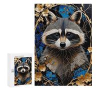 Jigsaw Puzzles 300 PCS for Teenagerss Raccoon Kintsugi Art Jigsaw for Adults Hands-on Game But Fun And Humorous for Birthday, Chrismas 300 PCS