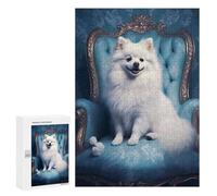 Jigsaw Puzzles 300 PCS for Teenagerss Royal Pomeranian Throne Jigsaw for Adults Hands-on Game Wall Art Challenging To Complete 300 PCS