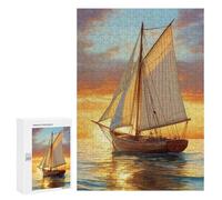 Jigsaw Puzzles 300 PCS for Teenagerss Sailing Into Sunset Jigsaws for Adults Hands-on Game But Fun And Humorous Birthday Present, Gifts, 300 PCS