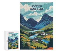Jigsaw Puzzles 300 PCS for Teenagerss Scotland Landscape Jigsaws for Adults Relax Games Precision Cutting Deal As Gifts for The Whole Family 300 PCS