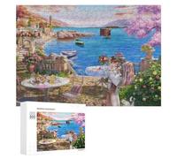 Jigsaw Puzzles 300 PCS for Teenagerss Seaside Garden Tea Time Puzzle Jigsaws for Adults Hands-on Game But Fun And Humorous Deal As Gifts for The Whole Family 300 PCS