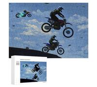 Jigsaw Puzzles 300 PCS for Teenagerss Sky Racing Motorcycles Soar Above Clouds Jigsaw Puzzle DIY Toys A Work of Art Deal As Gifts for The Whole Family 300 PCS