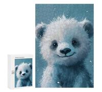 Jigsaw Puzzles 300 PCS for Teenagerss Smiling Polar Bear Cub Jigsaw for Adults Hands-on Game But Fun And Humorous for Birthday, Chrismas 300 PCS