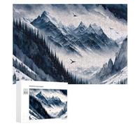 Jigsaw Puzzles 300 PCS for Teenagerss Snowy Mountain Peaks at Night Jigsaws for Adults Hands-on Game But Fun And Humorous Deal As Gifts for The Whole Family 300 PCS