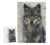 Jigsaw Puzzles 300 PCS for Teenagerss Soulful Wolf Gaze Jigsaw for Adults Hands-on Game But Fun And Humorous for Birthday, Chrismas 300 PCS