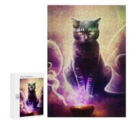 Jigsaw Puzzles 300 PCS for Teenagerss Spiritual Healer Cat Jigsaw for Adults Hands-on Game But Fun And Humorous for Birthday, Chrismas 300 PCS