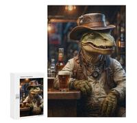 Jigsaw Puzzles 300 PCS for Teenagerss Steampunk Craft Beer T Rex Jigsaw for Adults Hands-on Game But Fun And Humorous for Birthday, Chrismas 300 PCS