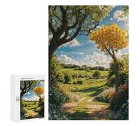 Jigsaw Puzzles 300 PCS for Teenagerss Sunlit Path to The Tree Jigsaws for Adults Hands-on Game But Fun And Humorous Birthday Present, Gifts, 300 PCS