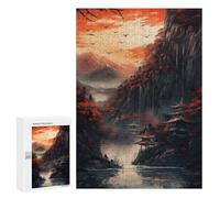 Jigsaw Puzzles 300 PCS for Teenagerss Sunset in The Mountains Jigsaw for Adults DIY Toys Analysis And Logic Deal As Gifts for The Whole Family 300 PCS
