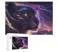Jigsaw Puzzles 300 PCS for Teenagerss Thundering Leopard Majesty Adult Puzzles Relax Games Wall Art Deal As Gifts for The Whole Family 300 PCS