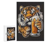 Jigsaw Puzzles 300 PCS for Teenagerss Tiger Beer Jigsaws for Adults Toy Wall Decor Difficult Hard Challenging To Complete 300 PCS