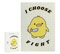 Jigsaw Puzzles 300 PCS for Teenagerss Violence Funny Duck Fight Jigsaw for Adults DIY Toys But Fun And Humorous Educational Challenge 300 PCS