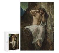 Jigsaw Puzzles 300 PCS for Teenagerss Watching It End - Man in A Rocky Landscape Jigsaw for Adults DIY Toys Analysis And Logic Deal As Gifts for The Whole Family 300 PCS