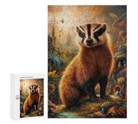 Jigsaw Puzzles 300 PCS for Teenagerss Whimsical Honey Badger Jigsaws for Adults Toy Wall Decor Difficult Hard Challenging To Complete 300 PCS