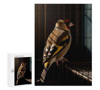 Jigsaw Puzzles 300 PCS Goldfinch Bird in Cage Teenagers Puzzles Relax Games Difficult Challenge Unique Birthday And Xmas Gifts 300 PCS