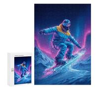 Jigsaw Puzzles 300 PCS Neon Snowboarder Adventure-1 Jigsaws for Adults Puzzle Pattern Assembly Educational Challenge Birthday And Unique Gifts 300 PCS