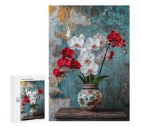 Jigsaw Puzzles 300 PCS Orchid Flowers in Decorative Vase-1 Jigsaw for Teenagers Improve Memory Difficult And Challenge Brainteaser Family Games 300 PCS