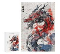 Jigsaw Puzzles 300 PCS Painting Chinese Dragon Teenagers Puzzles Relax Games Difficult Challenge Unique Birthday And Xmas Gifts 300 PCS