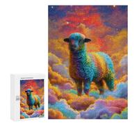 Jigsaw Puzzles 300 PCS Rainbow Sheep in Space Jigsaws for Adults Puzzle But Fun And Humorous Every Piece Is Unique - Family Fun & Game Night 300 PCS