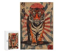 Jigsaw Puzzles 300 PCS Rising Sun Flag Tiger Teenagers Puzzles Relax Games Difficult Challenge Unique Birthday And Xmas Gifts 300 PCS