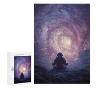 Jigsaw Puzzles 300 PCS Space Astronaut Meditation Jigsaws for Adults Puzzle Pattern Assembly Educational Challenge Birthday And Unique Gifts 300 PCS