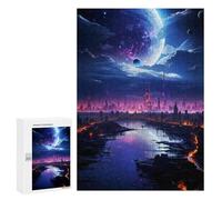 Jigsaw Puzzles 300 PCS Spectacular Urban Night Teenagers Puzzles Relax Games Difficult Challenge Unique Birthday And Xmas Gifts 300 PCS