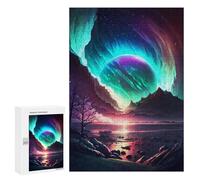Jigsaw Puzzles 300 PCS Stellar Aurora Landscape Teenagers Puzzles Relax Games Difficult Challenge Unique Birthday And Xmas Gifts 300 PCS