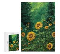 Jigsaw Puzzles 300 PCS Sunflower Garden Painting-3 Jigsaw for Teenagers Improve Memory Difficult And Challenge Brainteaser Family Games 300 PCS