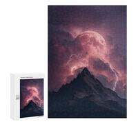 Jigsaw Puzzles 300 PCS Thunderstorm Moonlit Peaks -1 Jigsaw for Teenagers Improve Memory Difficult And Challenge Brainteaser Family Games 300 PCS