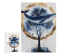 Jigsaw Puzzles 300 PCS Whale And Tree Art Print Jigsaws for Adults Puzzle But Fun And Humorous Every Piece Is Unique - Family Fun & Game Night 300 PCS