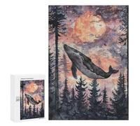 Jigsaw Puzzles 300 PCS Whale Watching Sunset Painting Jigsaws for Adults Puzzle But Fun And Humorous Every Piece Is Unique - Family Fun & Game Night 300 PCS