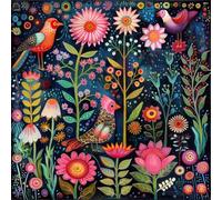 Jigsaw Puzzles 300 Pieces for Adults, Abstract Flowers Birds 300 Piece jigsaw puzzles for adults 14x14inch, Fun Educational Puzzle Games, Beautiful Decoration puzzle