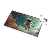 Jigsaw Puzzles 300 Pieces For Adults Astronaut Floating Amidst Autumnal Trees And Planets Picture Puzzle 300 Piece Puzzle Puzzles 500 Pieces(500PCS)