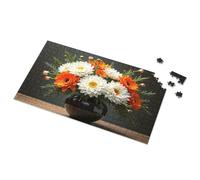 Jigsaw Puzzles 300 Pieces For Adults Autumnal Bouquet In Black Vase Picture Puzzle Gift For 4 Year Old Boy Easter Gifts For Adults(300PCS)