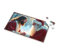 Jigsaw Puzzles 300 Pieces For Adults Christmas Magic: A Heartwarming Encounter Between Two Santas Picture Puzzle 300 Piece Puzzle Puzzles 500 Pieces(500PCS)