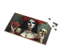 Jigsaw Puzzles 300 Pieces For Adults Day Of The Dead Beauty: A Timeless Celebration Picture Puzzle Outfoxed Game For Kids Puzzle Books For Adults(300PCS)
