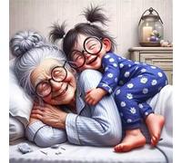 Jigsaw Puzzles 300 Pieces for Adults Happy Granny Girl, Fun Challenging Jigsaws for adults 300 Piece, Puzzle Educational Games for Families, Home Decoration puzzles