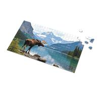 Jigsaw Puzzles 300 Pieces For Adults Majestic Moose By The Serene Lake Picture Puzzle Gift For 4 Year Old Boy Easter Gifts For Adults(1000PCS)