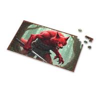 Jigsaw Puzzles 300 Pieces For Adults Red Wolf Samurai: The Forest Guardian Picture Puzzle Puzzles 500 Pieces 500 Piece Puzzles For Adults(500PCS)