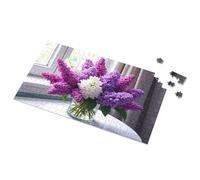 Jigsaw Puzzles 300 Pieces For Adults Vibrant Lilac Bouquet By The Window Picture Puzzle Gift For 4 Year Old Boy Easter Gifts For Adults(500PCS)
