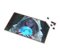 Jigsaw Puzzles 300 Pieces For Adults Witch Holding Mystical Blue Moon Ball Picture Puzzle Puzzles 500 Pieces 500 Piece Puzzles For Adults(500PCS)