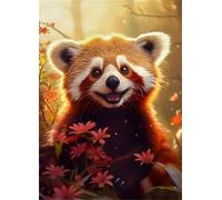 Jigsaw Puzzles 3000 pieces,Puzzles for Adults,Challenging Educational Family Activity Games Home Decoration Puzzle Flower Red Panda,43.3 x 33.4 Inch