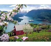 Jigsaw Puzzles 3000 pieces,Puzzles for Adults,Challenging Educational Family Activity Games Home Decoration Puzzle Landscape Farm Rivers,43.3 x 33.4 Inch