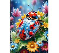 Jigsaw Puzzles 3000 pieces,Puzzles for Adults,Challenging Educational Family Activity Games Home Decoration Puzzle Colorful Flower Ladybug,43.3 x 33.4 Inch
