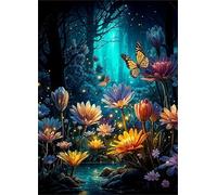 Jigsaw Puzzles 3000 pieces,Puzzles for Adults,Challenging Educational Family Activity Games Home Decoration Puzzle Jungle Flowers Butterflies,43.3 x 33.4 Inch